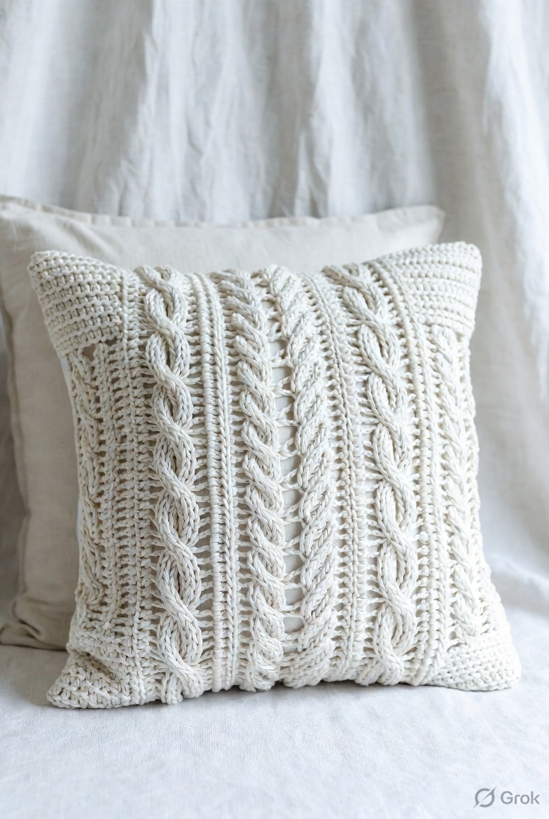 Cable Knit Cushion Cover