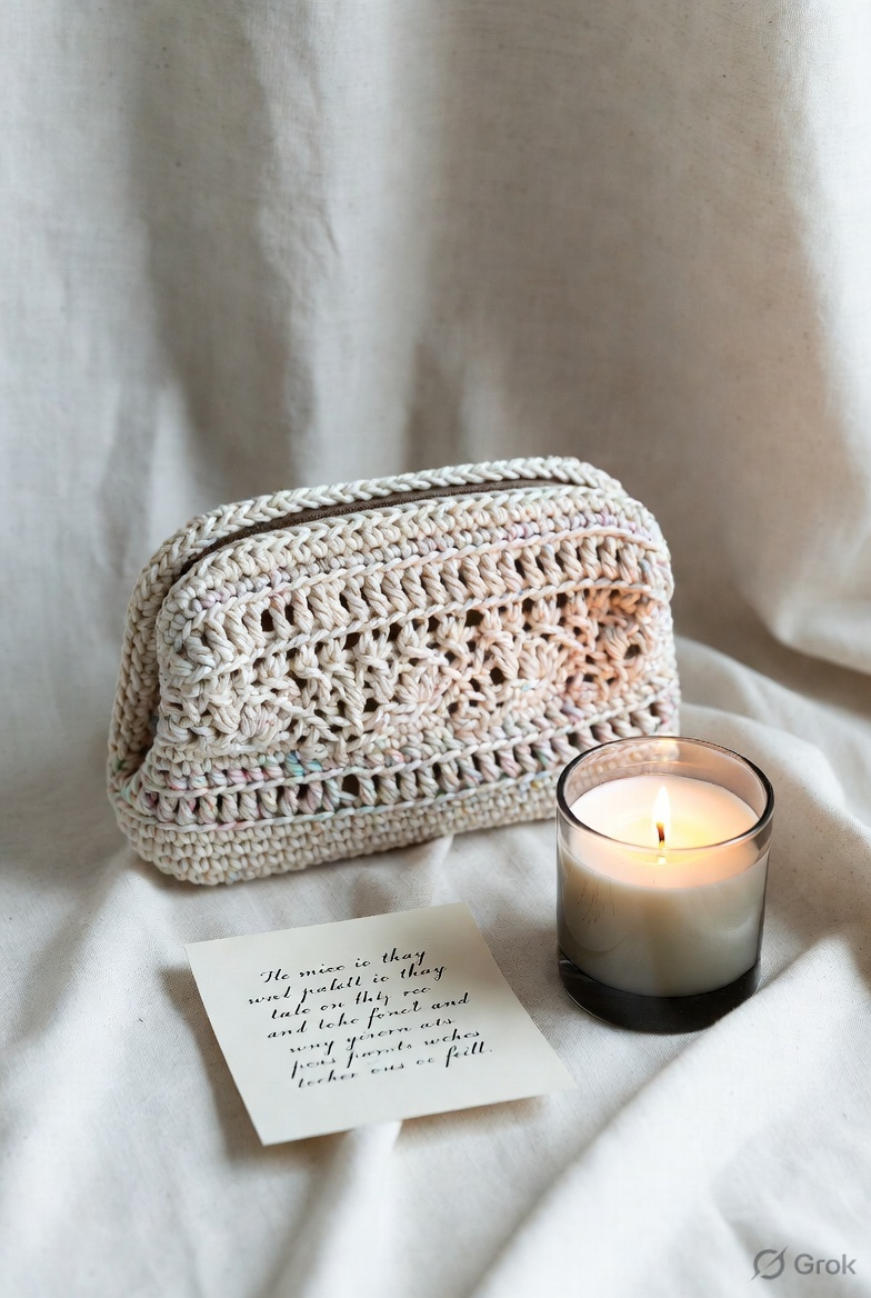 Pearl Knot Crochet Pouch