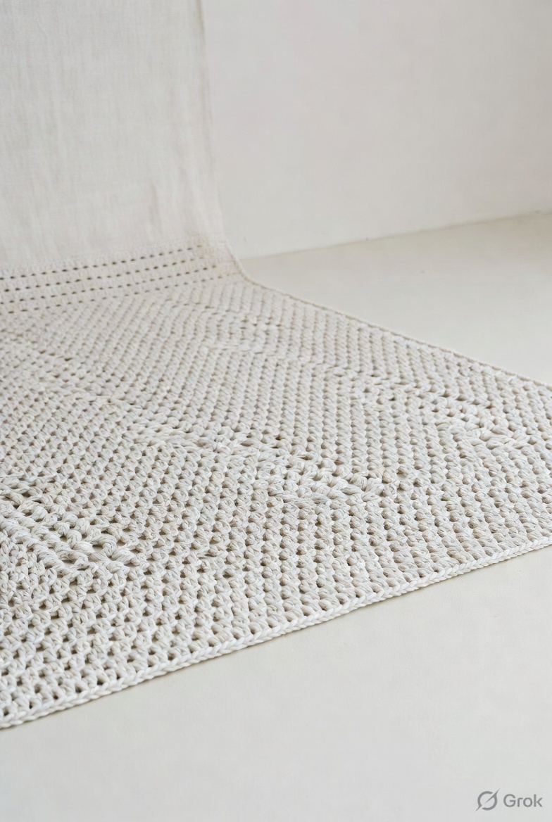 Ivory Floral Table Cover